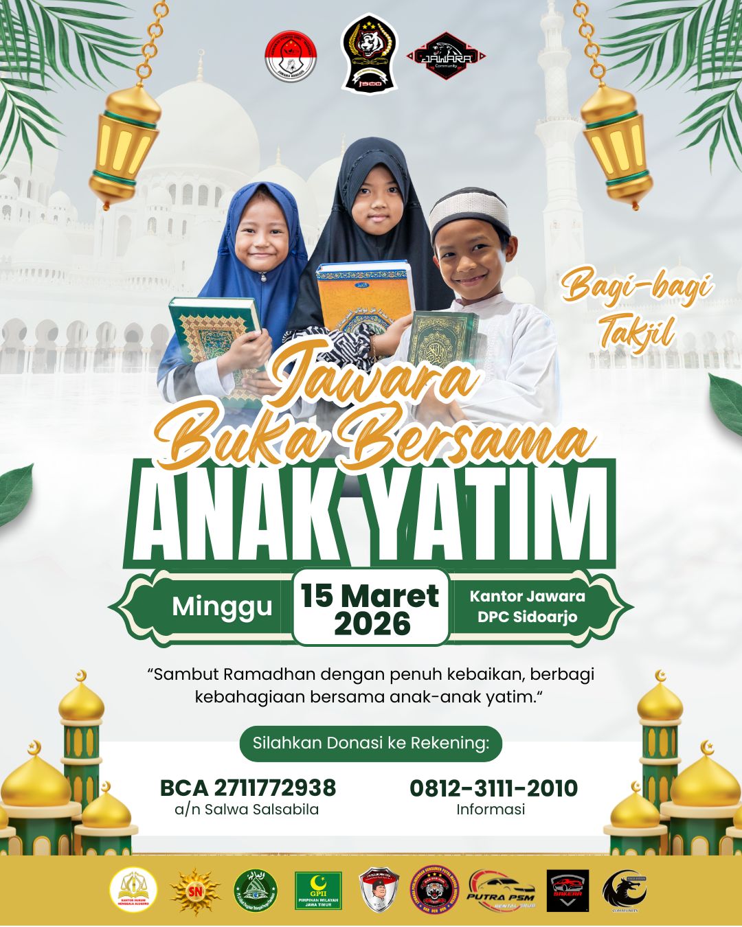 Jawara Community Dan Jawara Bersatu Siap Gelar Buka Puasa Bersama dan Santuni Anak Yatim di Bulan Ramadan