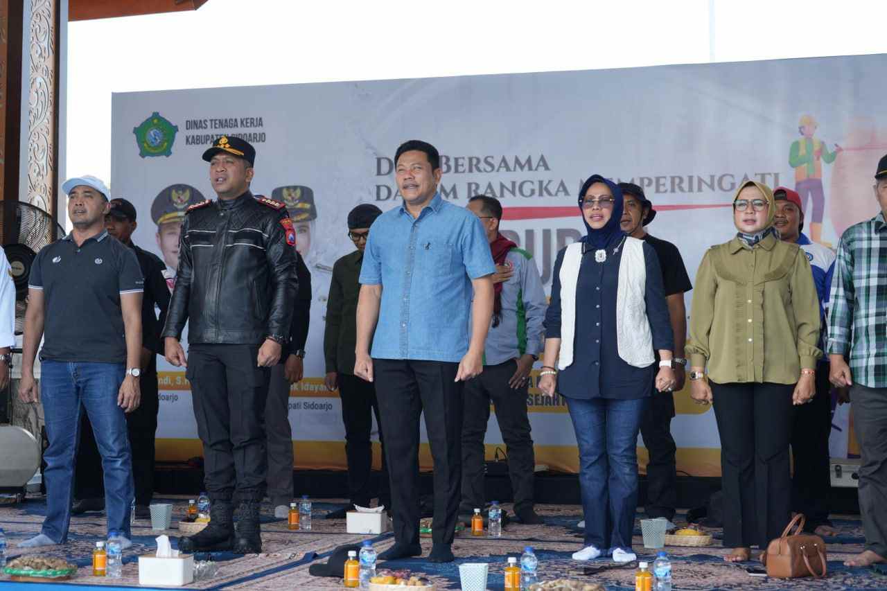 May Day 2026 Kondusif, Pemkab Sidoarjo Tegaskan Komitmen Kawal Hak Buruh dan Pendidikan Anak
