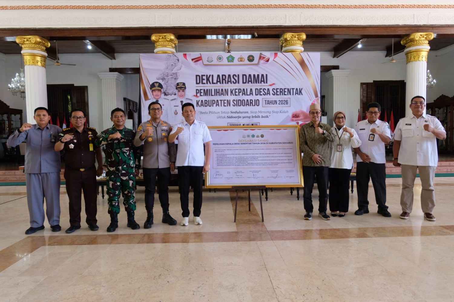 230 Calon Kades di Sidoarjo Deklarasi Damai Jelang Pilkades Serentak 2026